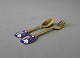 A. Michelsen christmas coffeespoon and cakefork, Bird