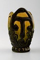 Rare Ipsens, Denmark Art Nouveau ceramic vase, ornamentation in relief. Early 20 
c.
"Tobakskompagniet".