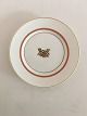 Royal Copenhagen Guldhornene med Orange Kant Frokosttallerken No 883/9589