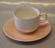 Royal Copenhagen faience red top or red line -4 ALL Seasons 072 Cup 6.5 x 7.5 cm 
+ ful light red saucer 14.8 cm (073)

