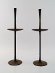 Jens H. Quistgaard, a pair of candlesticks in cast iron.
Danish design 1960s.