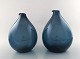 Two large Blomkulla Swedish Art Glass Jugs by Kjell Blomberg for Gullaskruf, 
1963.