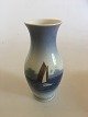 Royal Copenhagen Vase No. 2765/2289 med Skibsmotiv