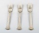 Hans Hansen silverware number 5, Three small luncheon forks / child forks in 
sterling silver.