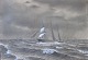 Dansk kunstner 
(19. årh.) : 
Sejlskibe på 
havet.
