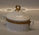 Royal Copenhagen Gold Fan Dinnerware 414-11544 Large lidded sugar bowl 13 x 16 
cm