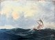 Unbekannter 
Künstler (19. 
Jh.): Ein 
Segelschiff.