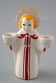 Royal Copenhagen angel candlestick in earthenware. 
