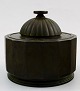 Just Andersen patinated bronze lidded jar, number D 1806.
