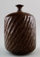 Swedish ceramist, ceramic vase in rustic style.
