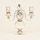 Georg Jensen: Silver candlestick. #324. H: 21cm. W: 1.222gr