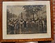 Print of the painting by Paul Fischer "Flower 
market at Höjbro square"