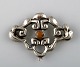 Danish Art Nouveau brooch in silver. 
Early 1900s.