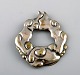 Danish Art Nouveau brooch in silver. 
Early 1900s.