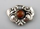 Danish Art Nouveau brooch in silver. 
Early 1900s.