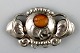 Danish Art Nouveau brooch in silver. 
Early 1900s.