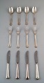 Cohr Old Danish silver cutlery for 4 p. A total of 12 p.
