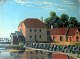 Dänische 
Künstler (19. 
Jahrhundert): 
Eine 
Wassermühle.