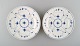 Two antique Royal Copenhagen Blue fluted lunch plates.
Mid 1800