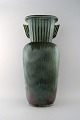 Large Rörstrand "Air Force" floor vase in ceramics by Gunnar Nylund.
