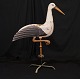 A large garden figure in the shape of a stork. France circa 1880. H: 101cm. L: 
89cm