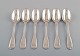 6 dessert spoons, Old rifled, Danish silver 0.830.
