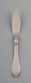 Georg Jensen. Continental fish knife, silverware, hand hammered. 
