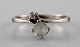 Vintage ring of 14 kt. white gold.