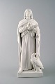 Rare large antique Royal Copenhagen figure / disciple / apostle after 
Thorvaldsen. 1860-1880.
biscuit