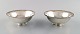 Suzuyo. A pair of Japanese silver bowls with beaded border. Sterling silver.
