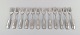 Hans Hansen silverware number 2. Set of 12 pastry forks in all silver. 
