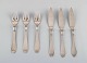 Georg Jensen Continental (antik) sterling silver. 3 set of fish cutlery in all 
silver.
