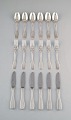 Hans Hansen silver cutlery Susanne in sterling silver.
Complete silver lunch service for six people.