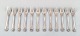 12 pastry forks, Cohr, Denmark Saxon flower silver cutlery.
