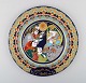 Rare hand painted Rosenthal Bjørn Wiinblad Christmas plate from 1977. "The 
shepherds greet the newborn king".
