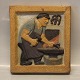 B&G Art Pottery B&G 2122 Blacksmith 23.5 cm Professional tile Karl Otto Johansen
