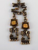 Pentti Sarpaneva, Finland - bronze necklace with yellow stones.
Finnish modern design 60/70 s.