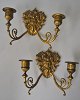 Pair of French 
gilded wall 
hangers, 19th 
century
