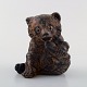 Jeanne Grut for Royal Copenhagen Aluminia Faience. Sitting bear cub. Model 
Number 3745.
