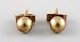 Danish 14K gold studs. Mid-1900s.
