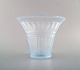 SIMON GATE for Orrefors, Art deco vase in satin-cut light blue art glass. 1927.
