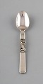 Georg Jensen. Cutlery, Scroll no. 22, hammered Sterling Silver. Coffee spoon.