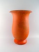 Svend Hammershøi for Kähler, HAK. Large floor vase in glazed stoneware. 
Beautiful orange uranium glaze. 1930/40