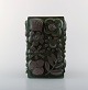 Berit Ternell for Upsala-Ekeby. Ceramic vase with flowers in relief.
