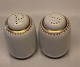 B&G Minuet White form, saw tooth gold rim, form 601 Salt & Pepper
