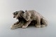 Knud Kyhn for B&G (Bing & Grondahl). Large rare porcelain figure in the shape of 
a lying lion couple. 1920 / 30