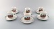 Villeroy & Boch Naif coffee service in porcelain. A set of 6 cups with saucers 
decorated with naivist village motif.