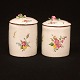 A pair of small lidded jars, faience. Signed Marieberg, Sweden, 1778. H: 8cm