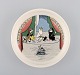 Arabia, Finland. "midsummer madness" Porcelain plate with motif from "Moomin".