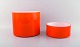 Kastrup / Holmegaard. A pair of large bowls in orange opaline glass. Danish 
design, 1960